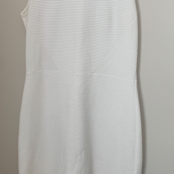 White Cotton Textured Stripe Brooks Brothers Dress - Picture 2 of 6
